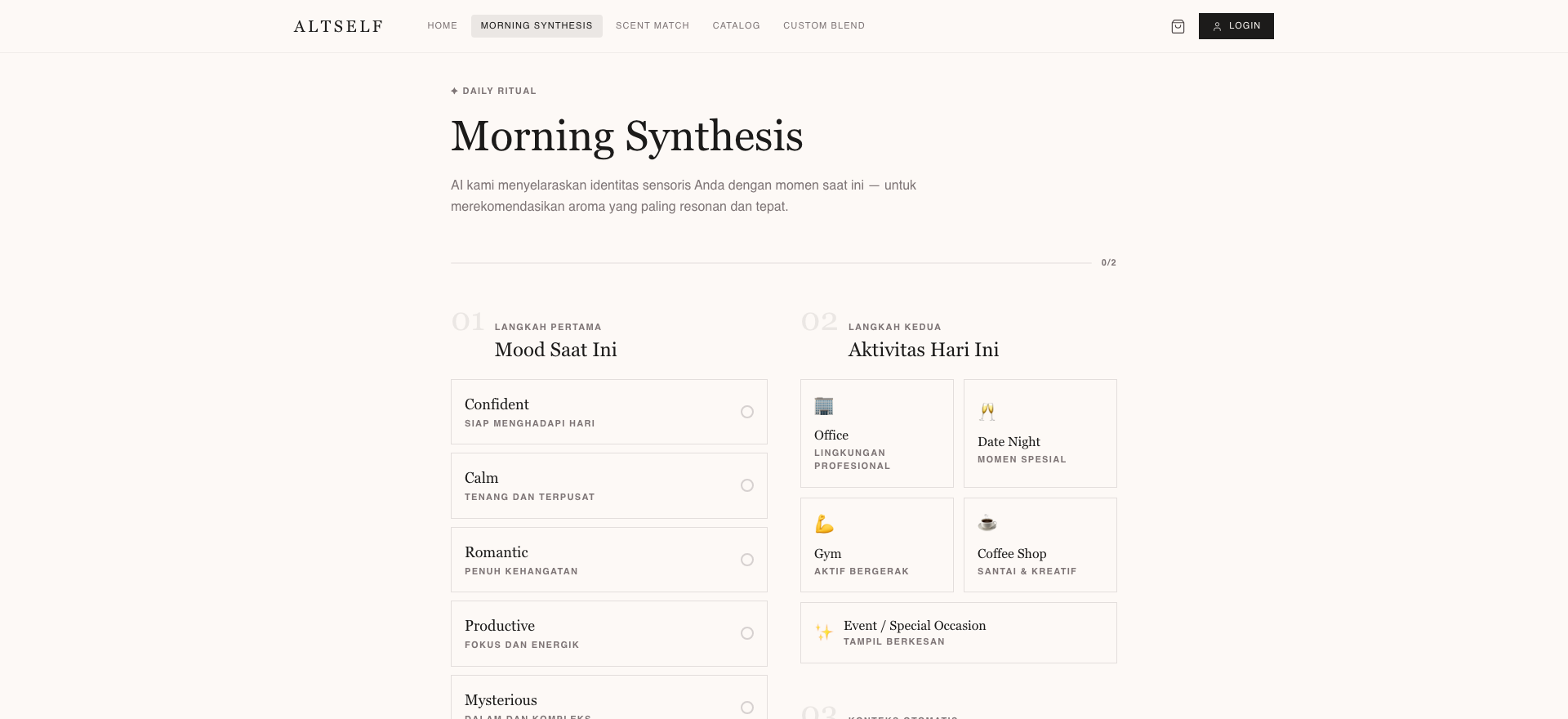 ALTSELF, desktop view 2
