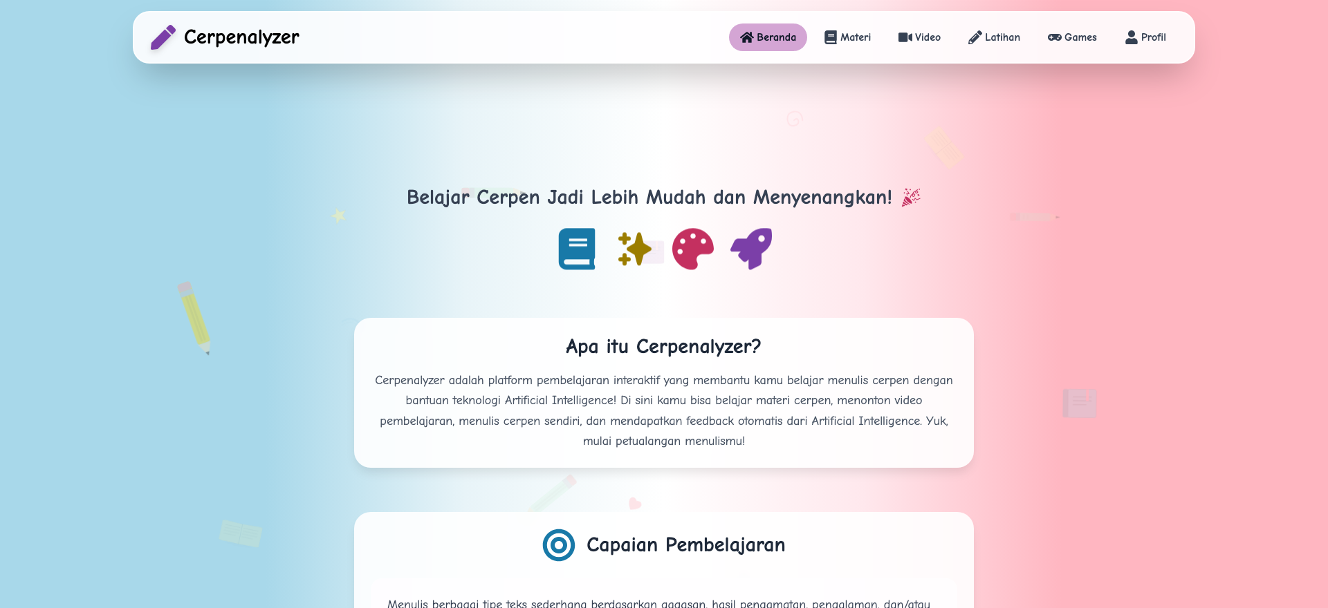 Cerpenalyzer, desktop view 1