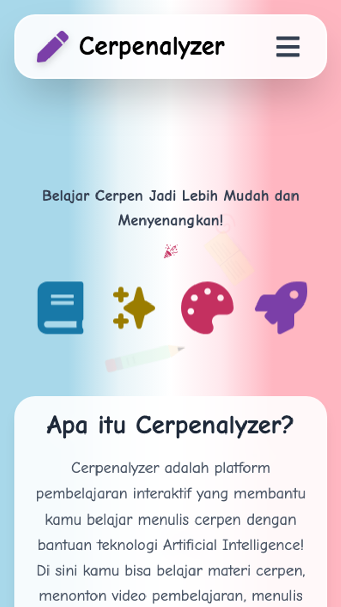 Cerpenalyzer, mobile view 1