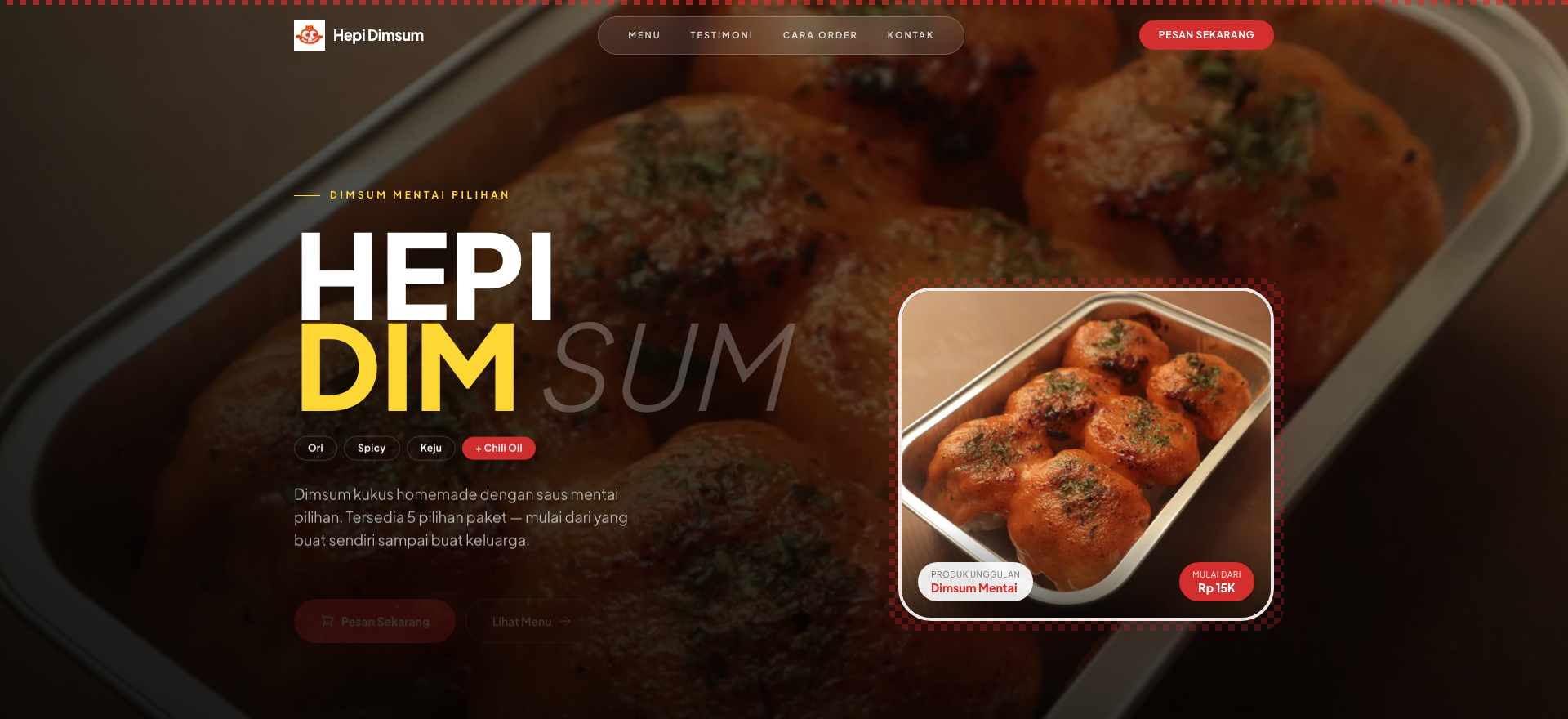 Hepi Dimsum, desktop view 1