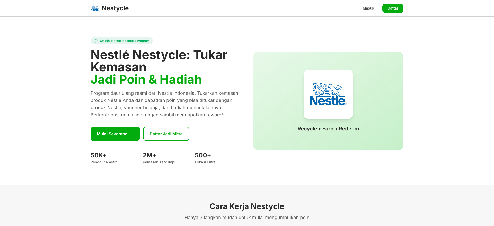 Nestycle, desktop view 1