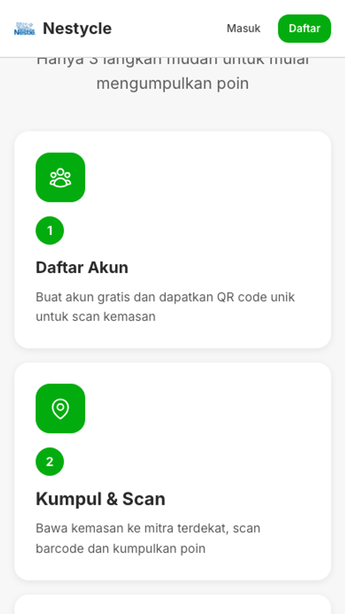 Nestycle, mobile view 2