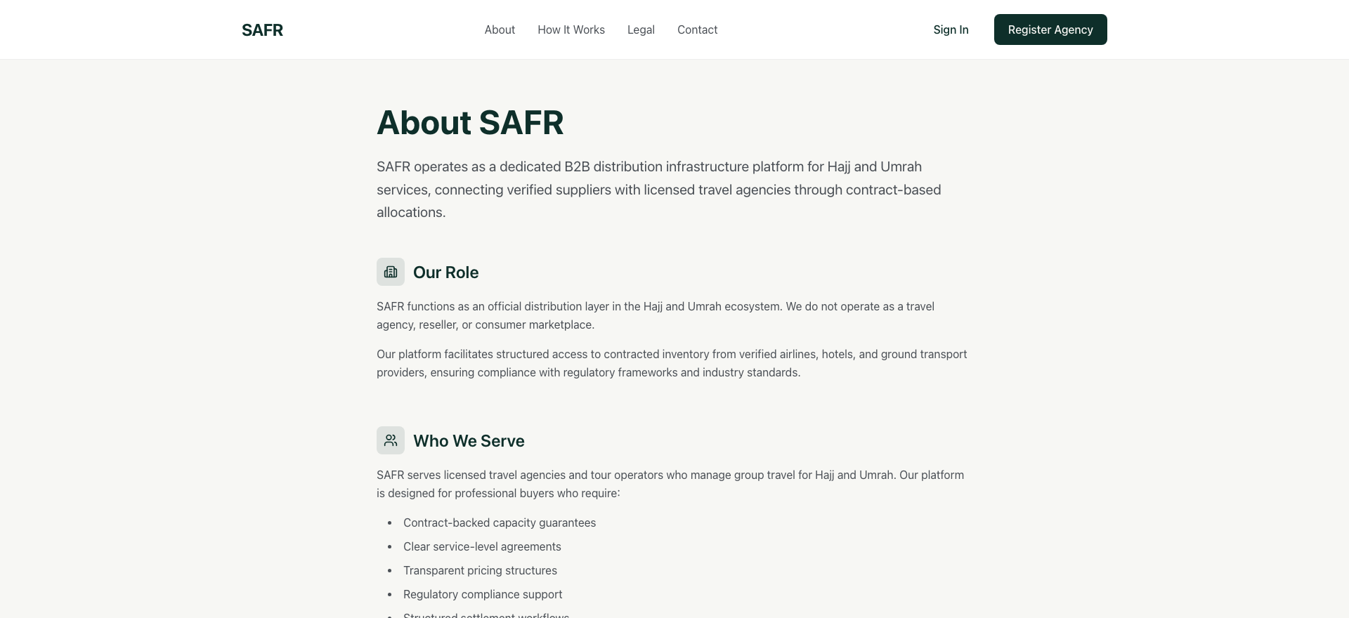 SAFR, desktop view 2