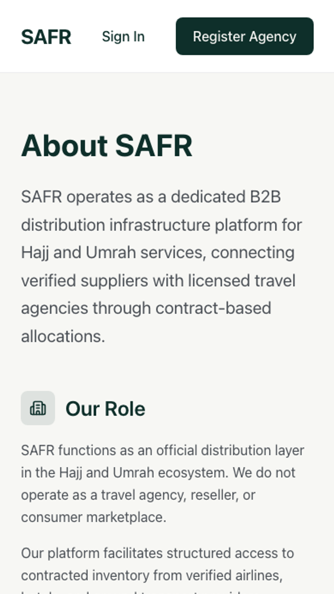 SAFR, mobile view 2