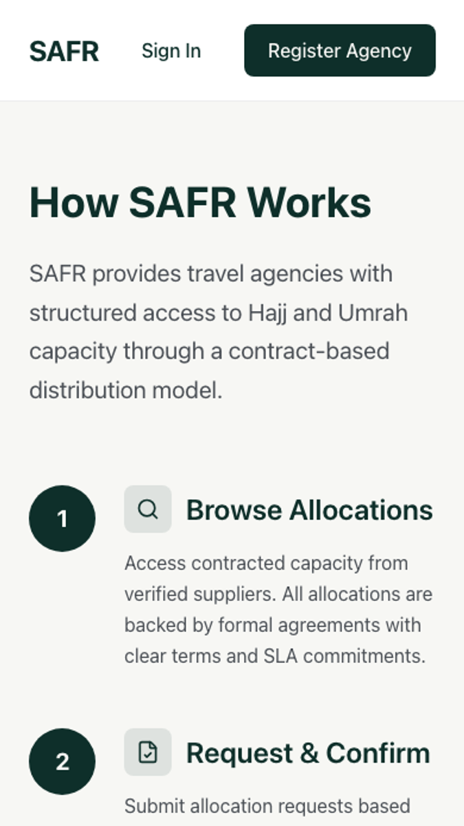 SAFR, mobile view 3