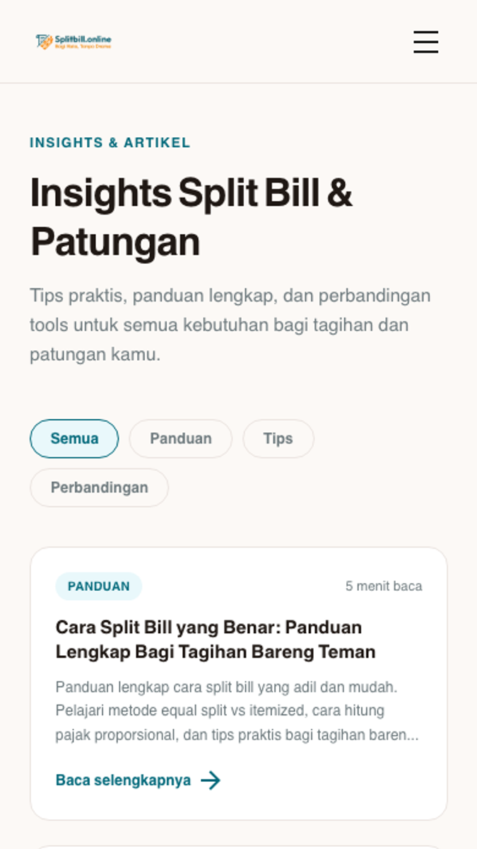 splitbill.online, mobile view 2