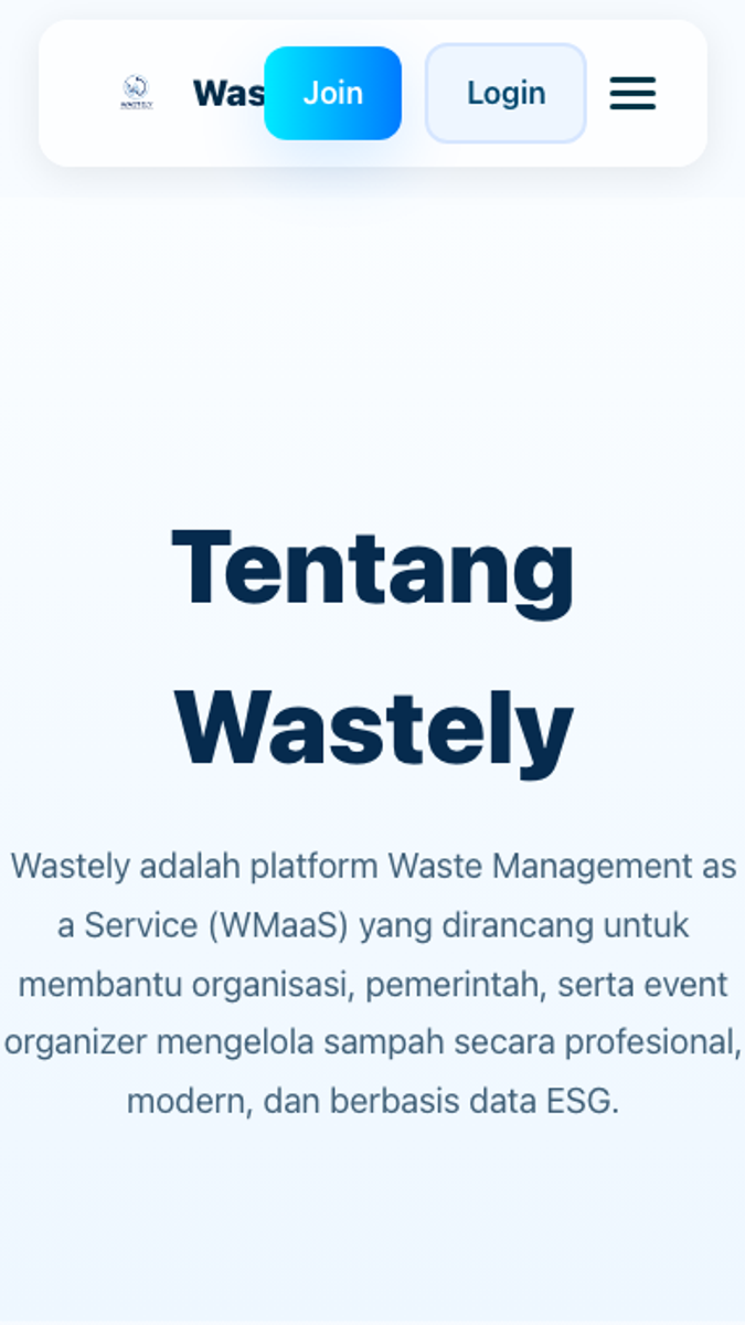 Wastely, mobile view 3